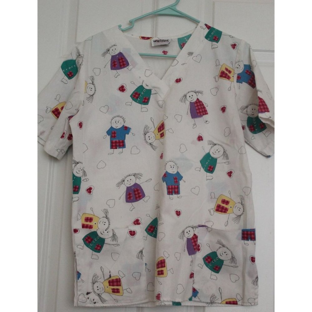 Jasco Uniform Co Novelty Print Pediatric Medical Scrubs Women's Size Small